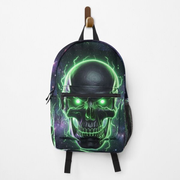 Item preview, Cosmic Green Lightning Skull designed and sold by DWolf04.