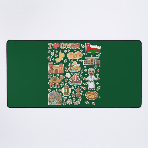 Item preview, Oman Landmarks & Heritage Cute Doodle Collage معالم وتراث سلطنة عمان - رسم كرتوني لطيف designed and sold by mashmosh.