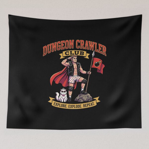 Item preview, Dungeon Crawler Club Retro Mascot - Explore Explode Repeat designed and sold by AdyKurniawan.