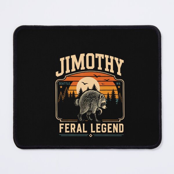 Item preview, Retro Jimothy Raccoon Funny Seattle Feral Meme designed and sold by ChaosColorCo.