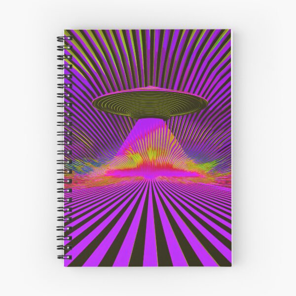 Item preview, UFO Space Cadet Retro Sci-Fi Psychedelic Style Art in Atomic Pink designed and sold by ✨nightvrld.