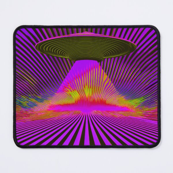 Item preview, UFO Space Cadet Retro Sci-Fi Psychedelic Style Art in Atomic Pink designed and sold by ✨nightvrld.