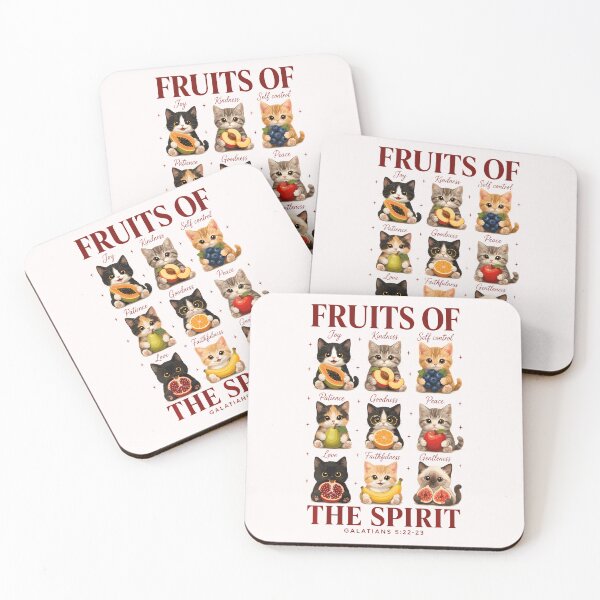 Item preview, Kittens Fruits Of Spirit Christian Cats Bible Verse Faith designed and sold by ripgoatclothing.