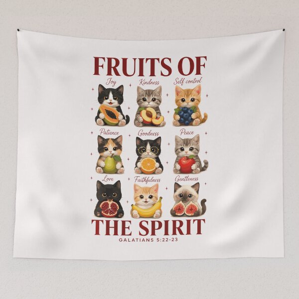 Item preview, Kittens Fruits Of Spirit Christian Cats Bible Verse Faith designed and sold by ripgoatclothing.