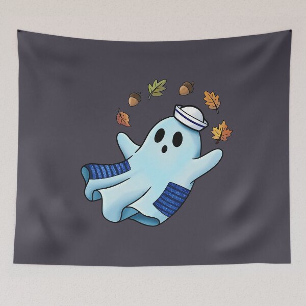 Item preview, Sailor Ghost | Cute Autumn Halloween Illustration designed and sold by Ink & Kind Studio.
