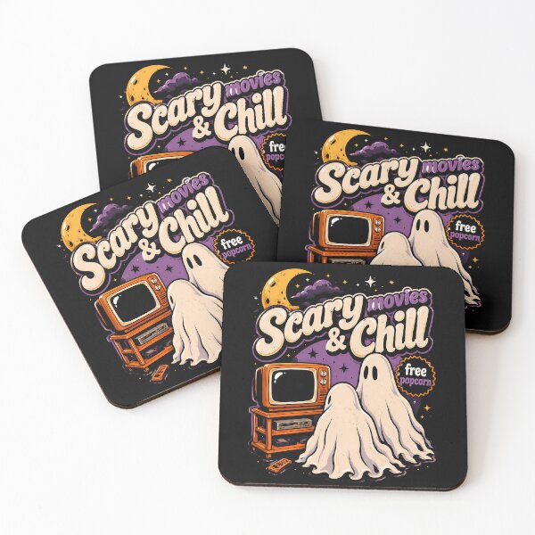 Item preview, Scary Movies and Chill with Ghosts and Popcorn Halloween designed and sold by rafaeltto.