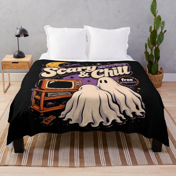 Item preview, Scary Movies and Chill with Ghosts and Popcorn Halloween designed and sold by rafaeltto.