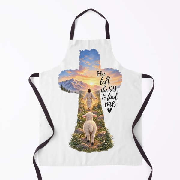 Item preview, He Left the 99 to Find Me - Christian Lost Sheep Cross designed and sold by oumayma mokrane.