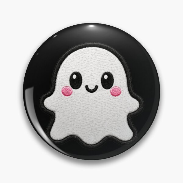 Item preview, Cute Kawaii Little Ghost Embroidery Illustration designed and sold by ColorSplash123.