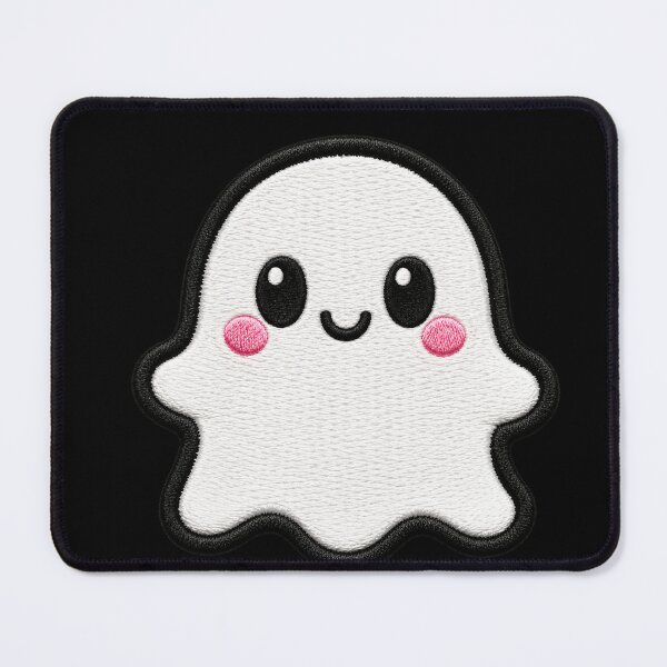 Item preview, Cute Kawaii Little Ghost Embroidery Illustration designed and sold by ColorSplash123.