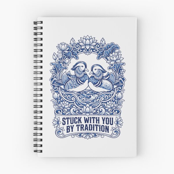 Item preview, Mandarin Ducks Blue Willow - Traditional Couple Anniversary Gift designed and sold by SplashTastic.