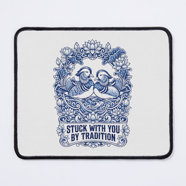Item preview, Mandarin Ducks Blue Willow - Traditional Couple Anniversary Gift designed and sold by SplashTastic.