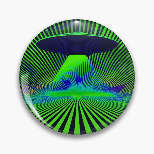 Item preview,  UFO Weirdcore Cosmic Ocean Psychedelic Style Art in Alien Green designed and sold by ✨nightvrld.