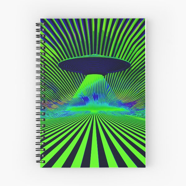 Item preview,  UFO Weirdcore Cosmic Ocean Psychedelic Style Art in Alien Green designed and sold by ✨nightvrld.