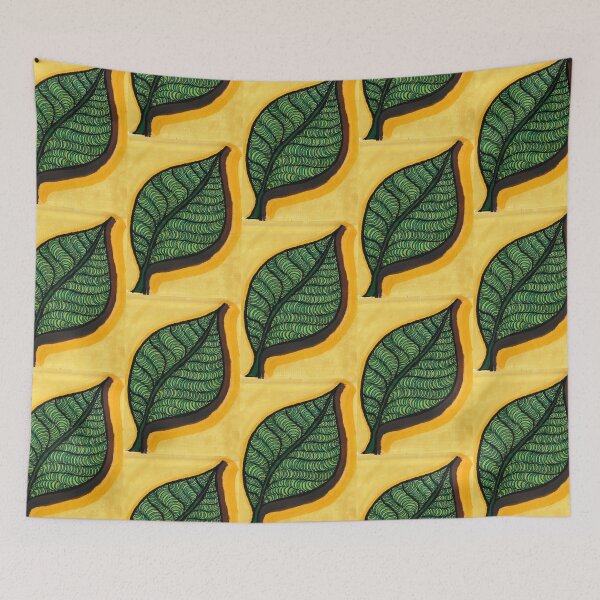Item preview, Abstract Zentangle Green Leaf Botanical Illustration designed and sold by O & A.