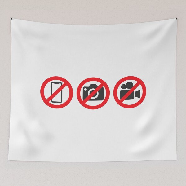 Item preview, No Phone No Camera No Video Recording Sign Sticker designed and sold by VectorForge Studio.