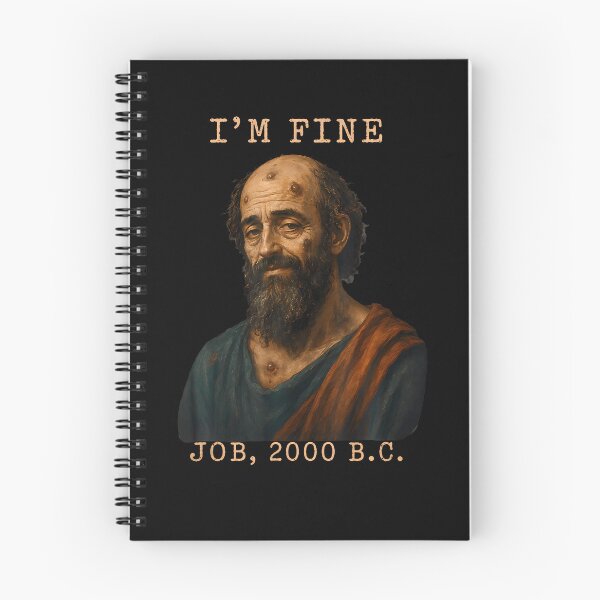 Item preview, I'M Fine Job 2000 Bc Biblical Dark Faith Humor Classic designed and sold by ripgoatclothing.