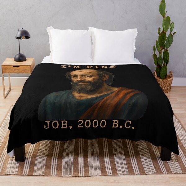 Item preview, I'M Fine Job 2000 Bc Biblical Dark Faith Humor Classic designed and sold by ripgoatclothing.