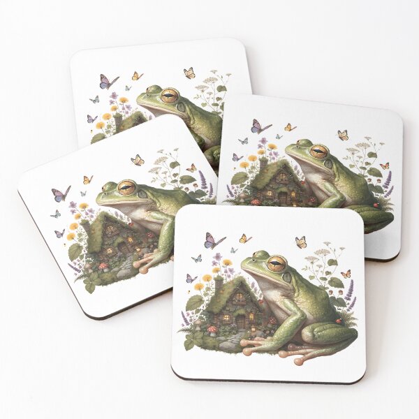 Item preview, Enchanted Frog in a Cottage Garden designed and sold by Neural-canvas.