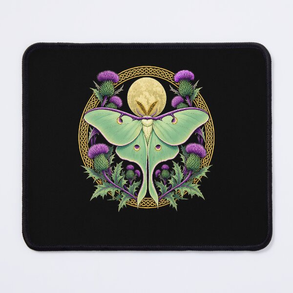 Item preview, Scottish Thistle Luna Moth Heritage Celtic Botanical Art designed and sold by ripgoatclothing.