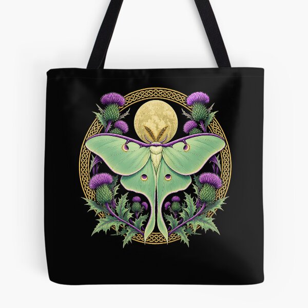 Item preview, Scottish Thistle Luna Moth Heritage Celtic Botanical Art designed and sold by ripgoatclothing.