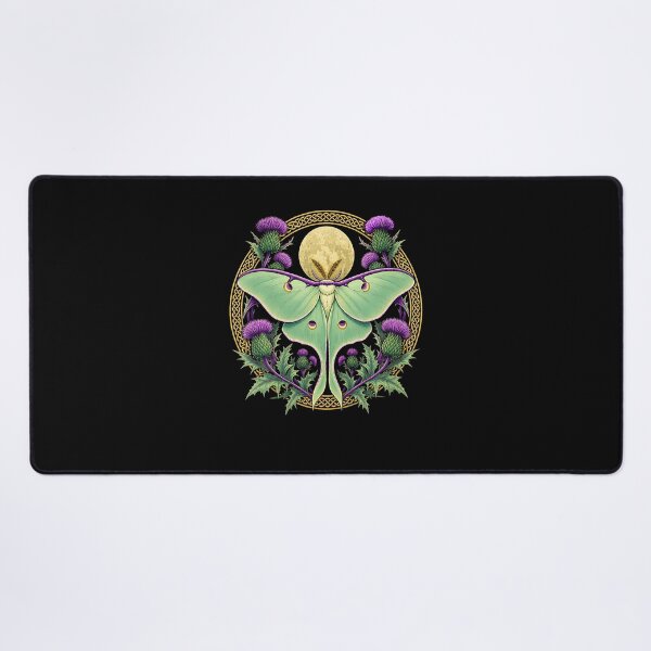 Item preview, Scottish Thistle Luna Moth Heritage Celtic Botanical Art designed and sold by ripgoatclothing.