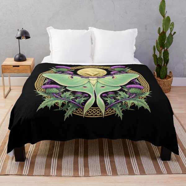 Item preview, Scottish Thistle Luna Moth Heritage Celtic Botanical Art designed and sold by ripgoatclothing.