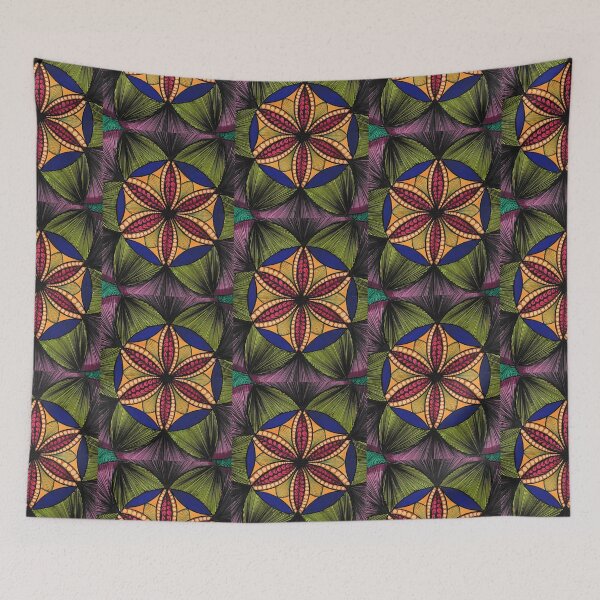 Item preview, Vibrant Geometric Mandala Kaleidoscope Pattern designed and sold by O & A.