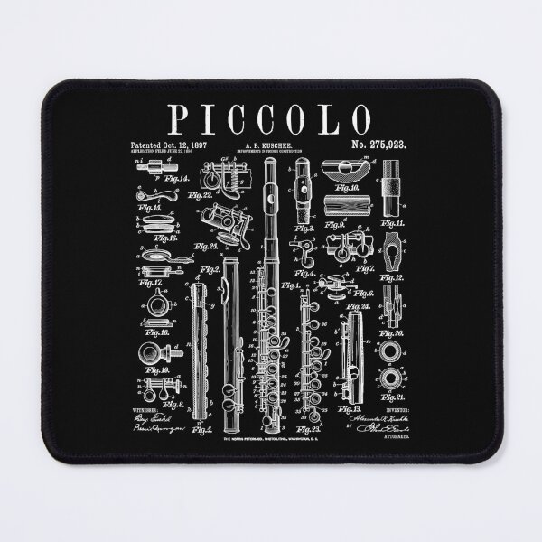 Item preview, Piccolo Flute Flutist Flautist Music Player Vintage Patent designed and sold by GrandeDuc.