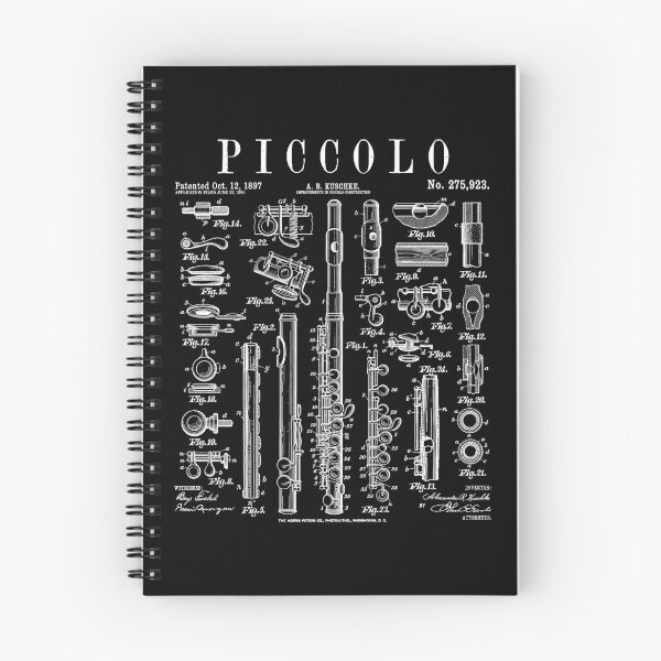 Item preview, Piccolo Flute Flutist Flautist Music Player Vintage Patent designed and sold by GrandeDuc.