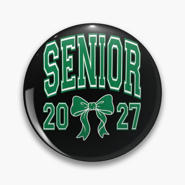 Item preview, Senior Graduate Class Of 2027 Coquette Bow Green And White designed and sold by ripgoatclothing.