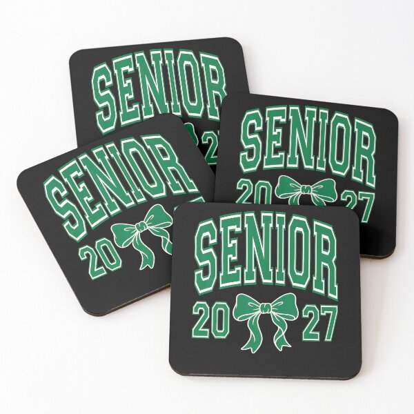 Item preview, Senior Graduate Class Of 2027 Coquette Bow Green And White designed and sold by ripgoatclothing.