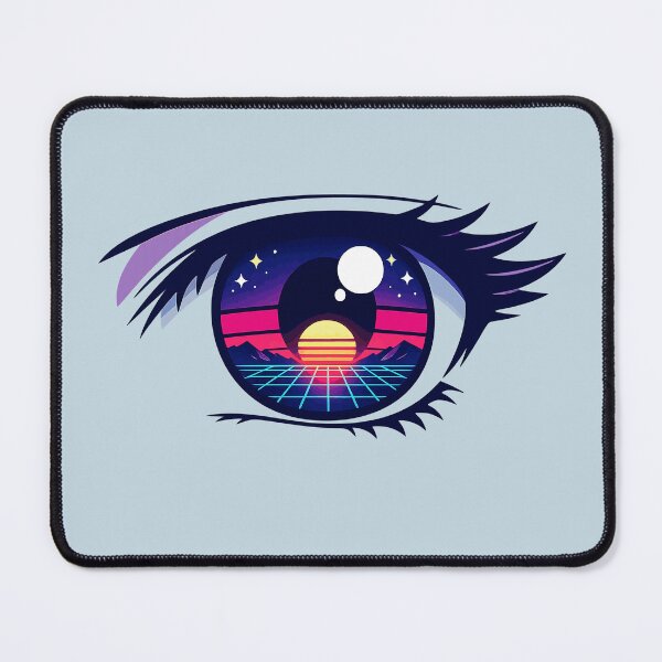 Item preview, Retrowave Anime Eye designed and sold by KungPowUnicorn.