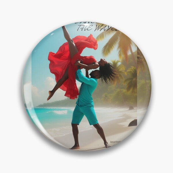 Item preview, Dance with the Waves – Tropical Acrobatic Bachata Couple, Romantic Beach Sunset Lift Portrait, Sensual Latin Dancers Apparel Poster designed and sold by SmartPuns.