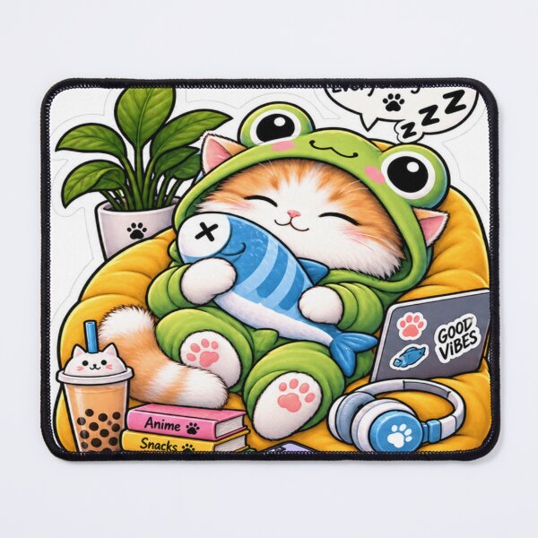 Item preview, Nap First Everything Later – Cozy Sleeping Cat Frog Hoodie designed and sold by Genzfirevibes.