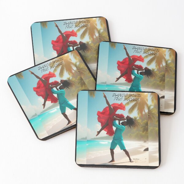 Item preview, Dance with the Waves – Tropical Acrobatic Bachata Couple, Romantic Beach Sunset Lift Portrait, Sensual Latin Dancers Apparel Poster designed and sold by SmartPuns.