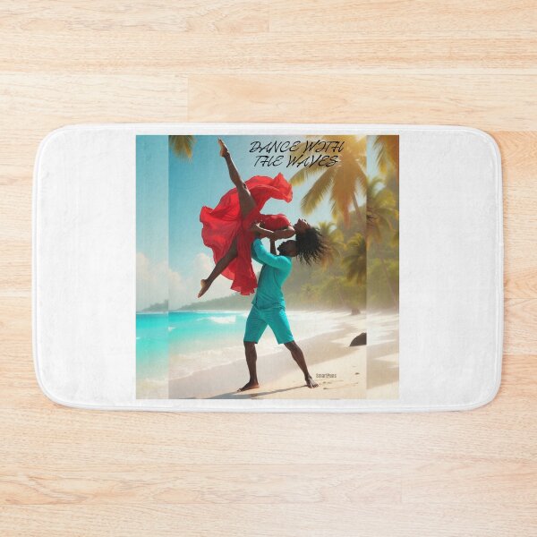 Item preview, Dance with the Waves – Tropical Acrobatic Bachata Couple, Romantic Beach Sunset Lift Portrait, Sensual Latin Dancers Apparel Poster designed and sold by SmartPuns.