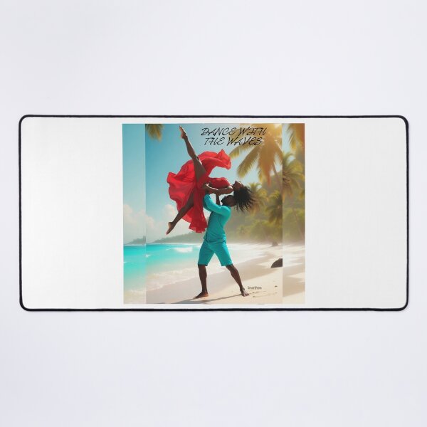 Item preview, Dance with the Waves – Tropical Acrobatic Bachata Couple, Romantic Beach Sunset Lift Portrait, Sensual Latin Dancers Apparel Poster designed and sold by SmartPuns.