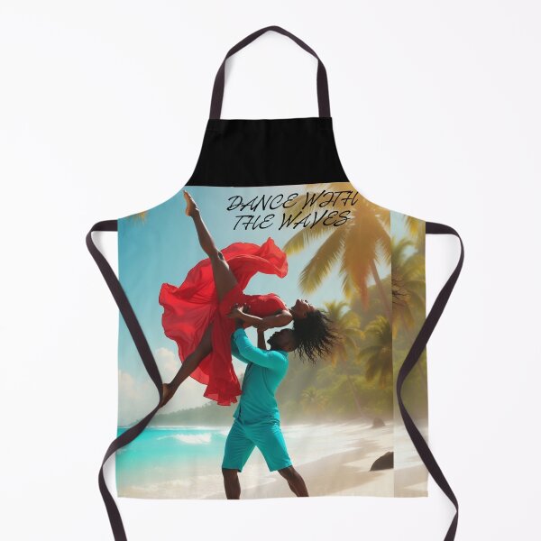 Item preview, Dance with the Waves – Tropical Acrobatic Bachata Couple, Romantic Beach Sunset Lift Portrait, Sensual Latin Dancers Apparel Poster designed and sold by SmartPuns.