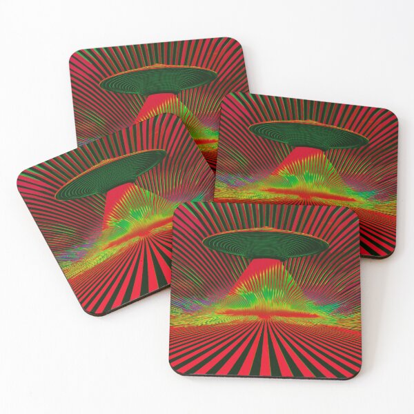 Item preview, UFO Eerie Space Weirdcore Doomcore Dark Space in Cosmic Red designed and sold by ✨nightvrld.