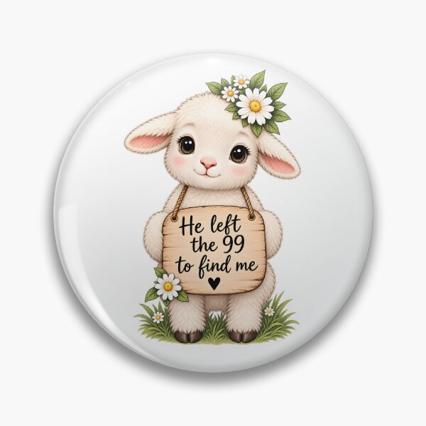 Item preview, He Left the 99 to Find Me - Christian Lost Sheep Cross designed and sold by oumayma mokrane.