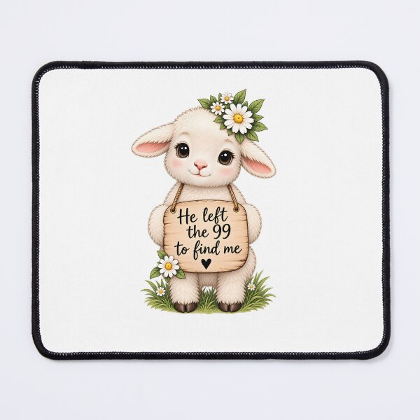 Item preview, He Left the 99 to Find Me - Christian Lost Sheep Cross designed and sold by oumayma mokrane.