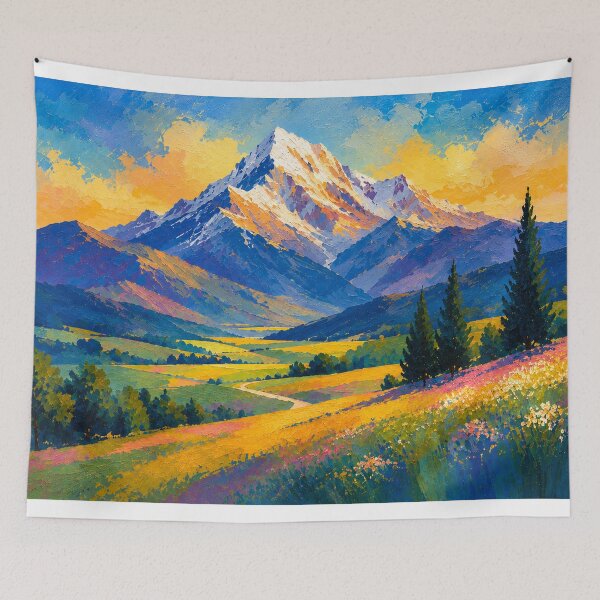 Item preview, Colorful Mountain Landscape Art designed and sold by NordenPosters.