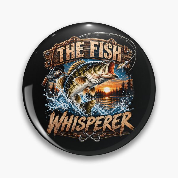 Item preview, The Fish Whisperer Funny Bass Fishing Sunset Angler designed and sold by ripgoatclothing.