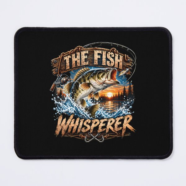 Item preview, The Fish Whisperer Funny Bass Fishing Sunset Angler designed and sold by ripgoatclothing.
