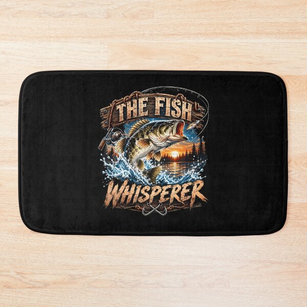 Item preview, The Fish Whisperer Funny Bass Fishing Sunset Angler designed and sold by ripgoatclothing.