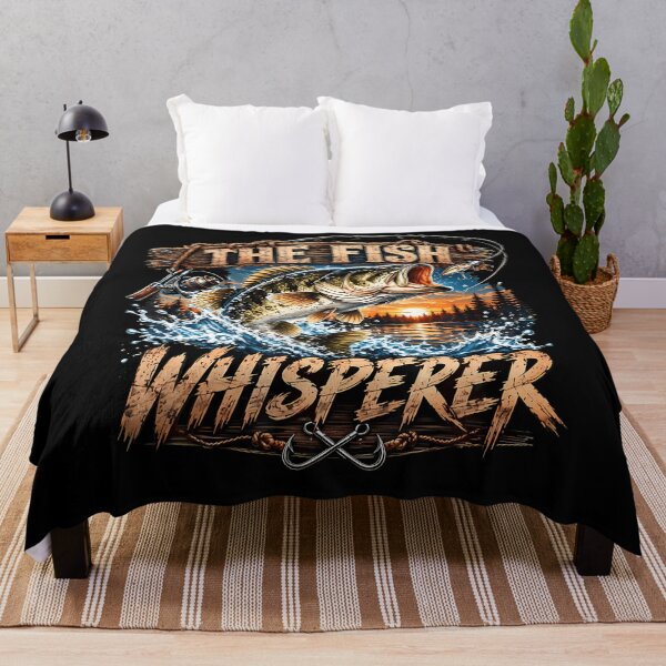 Item preview, The Fish Whisperer Funny Bass Fishing Sunset Angler designed and sold by ripgoatclothing.