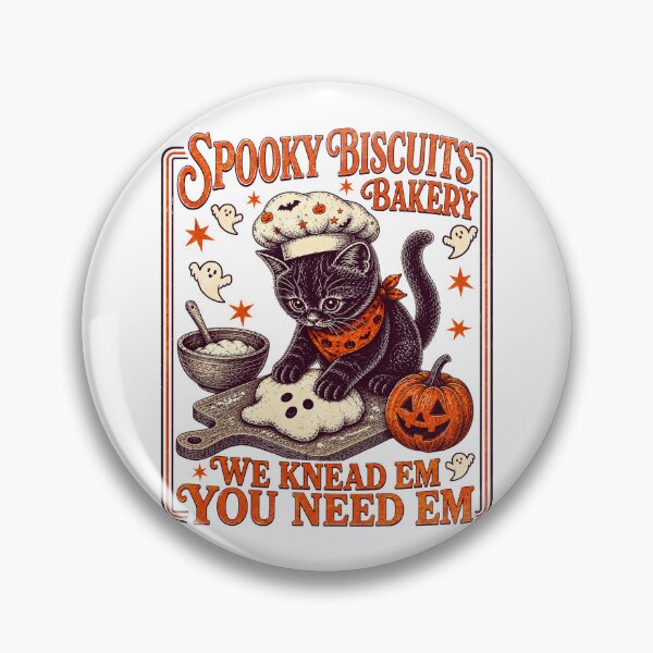 Item preview, Spooky Halloween - Kitty Biscuits We Knead Em You Need Em designed and sold by watanabeee.