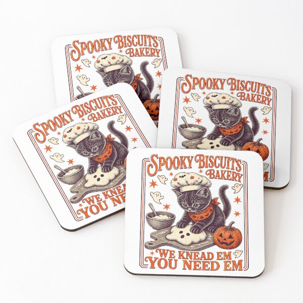 Item preview, Spooky Halloween - Kitty Biscuits We Knead Em You Need Em designed and sold by watanabeee.