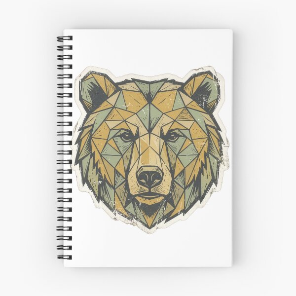 Item preview, Geometric Grizzly Bear Head Mosaic Distressed Retro designed and sold by Mr. Pawsome.